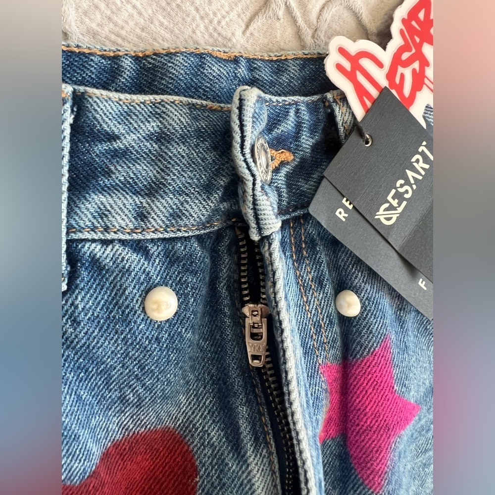 Bershka Jeans Women Barbie Design XS Check Measurements (0676) - Picture 11 of 14